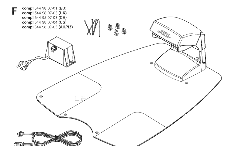 Charging Station 2 Diagram and Parts List for 220AC 2008-05 Husqvarna Lawn Mower