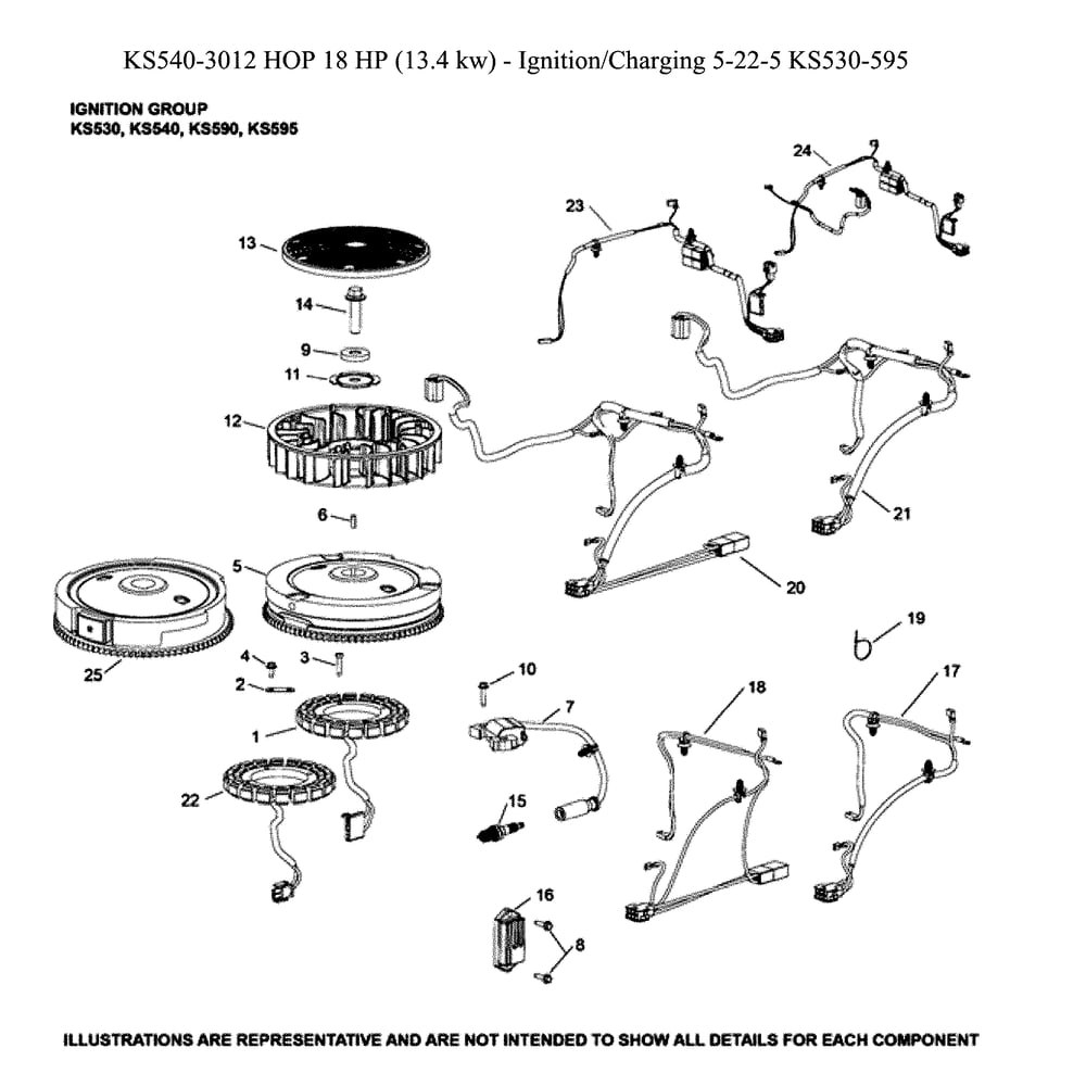 Engine >> Ignition Diagram and Parts List for 96041039400  Husqvarna Lawn Tractor