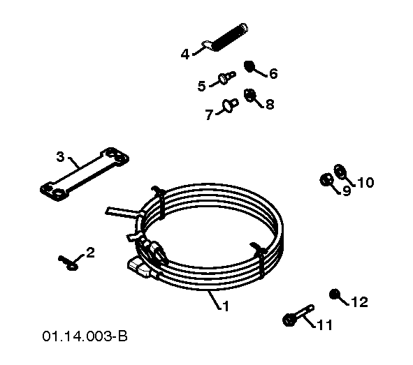 Assembly Diagram and Parts List for 1830SB96193005701 2010-08 Husqvarna Snow Blower