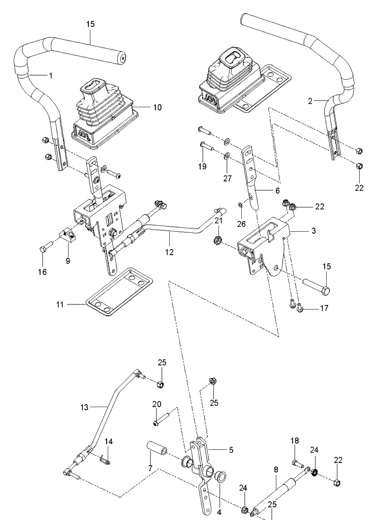 Steering Diagram and Parts List for Z242F (96795380200)(2018-10) Husqvarna Lawn Mower