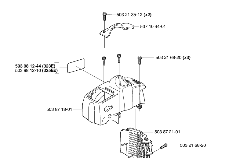 Covers Diagram and Parts List for 323E 2006-04 Husqvarna Edger
