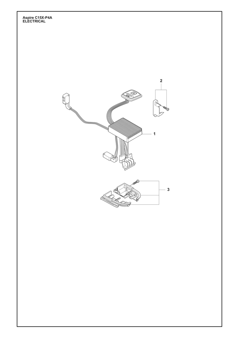Electrical Diagram and Parts List for C15X-P4A  Husqvarna Chainsaw