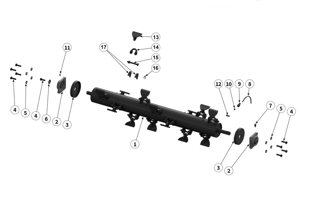 Cutting Equipment Diagram and Parts List for ARFM5120V1  Husqvarna Lawn Tractor Accessories
