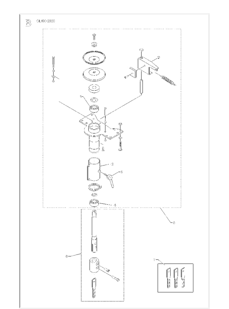 Drill 2 Diagram and Parts List for CABLELAYERCL400 (967963502)(2020-03) Husqvarna Lawn Tractor Accessories