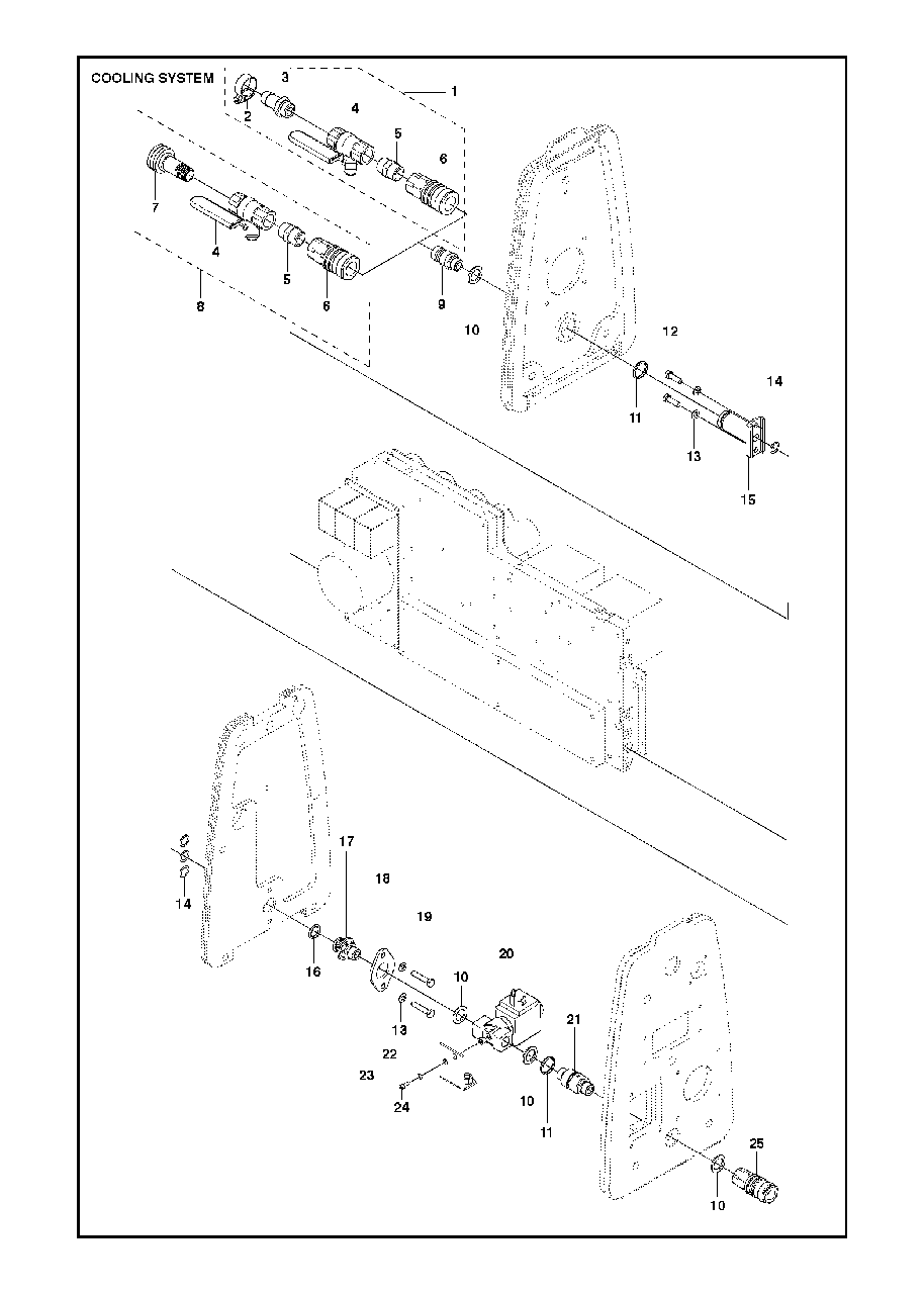 Cooling System Diagram and Parts List for PP480 (20134402530 & Above)(2013-11) Husqvarna Miscellaneous