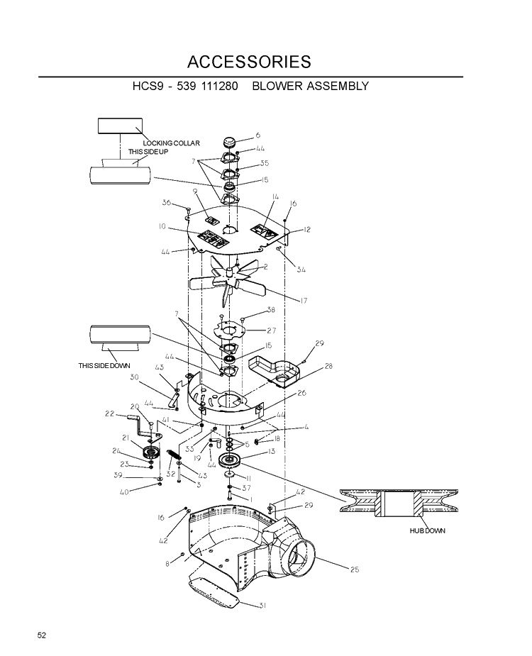 Accessories D Diagram and Parts List for IZ5223 (968999707)(2007-09) Husqvarna Lawn Mower