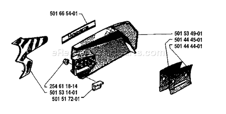 Page F Diagram and Parts List for 61 1980-02 Husqvarna Chainsaw