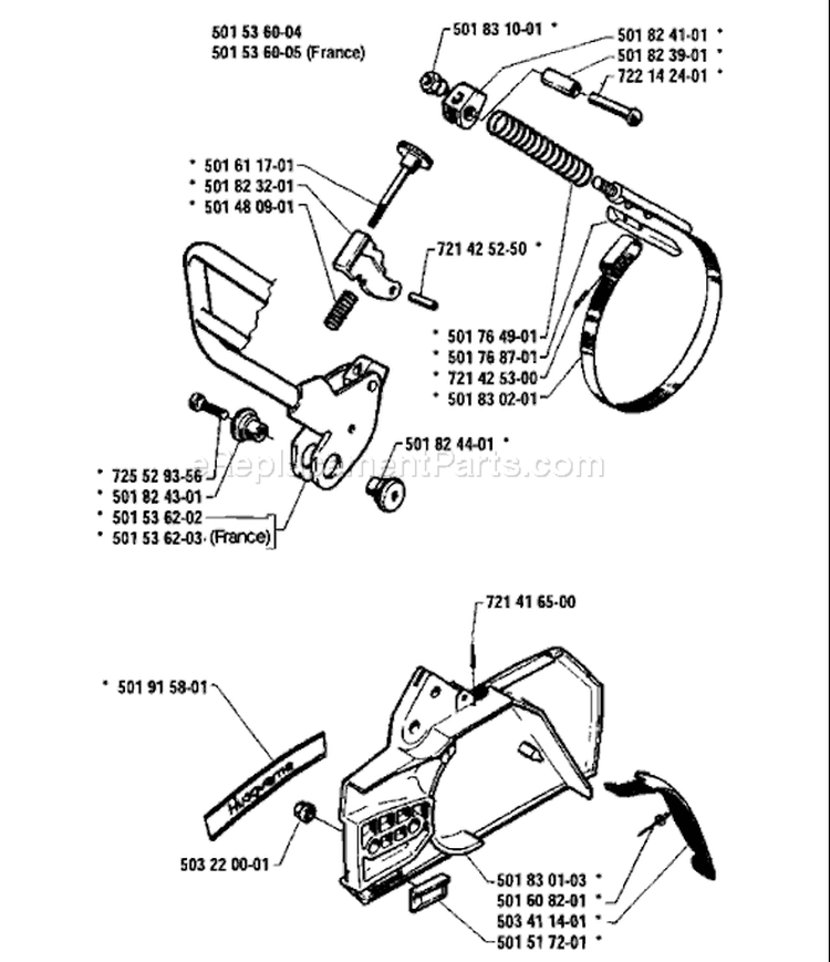 Page C Diagram and Parts List for 61 1986-03 Husqvarna Chainsaw