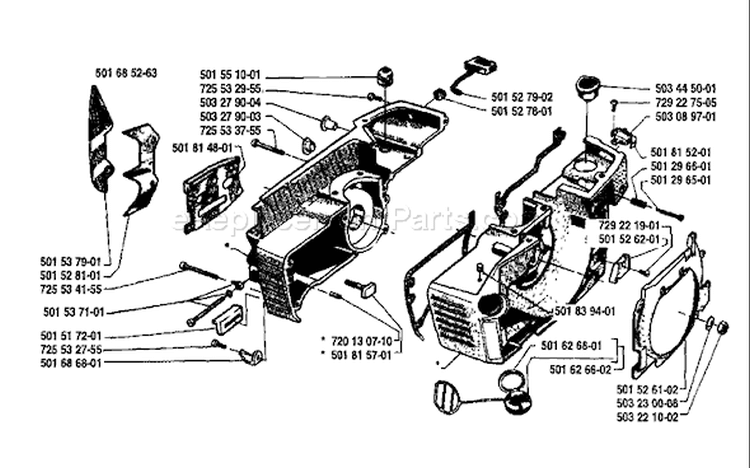 Page D Diagram and Parts List for 61 1987-11 Husqvarna Chainsaw