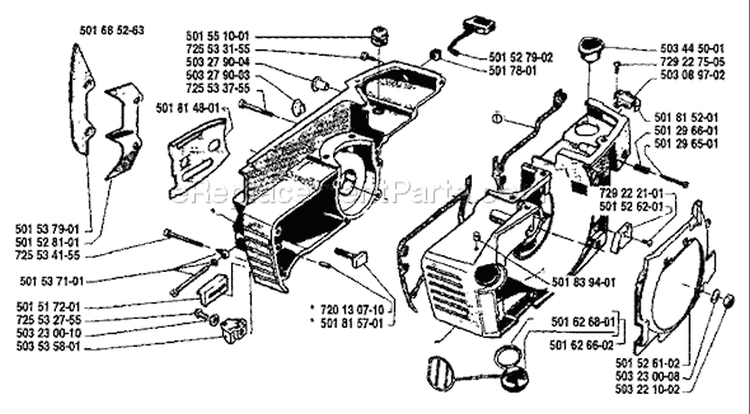 Page D Diagram and Parts List for 61 1988-06 Husqvarna Chainsaw