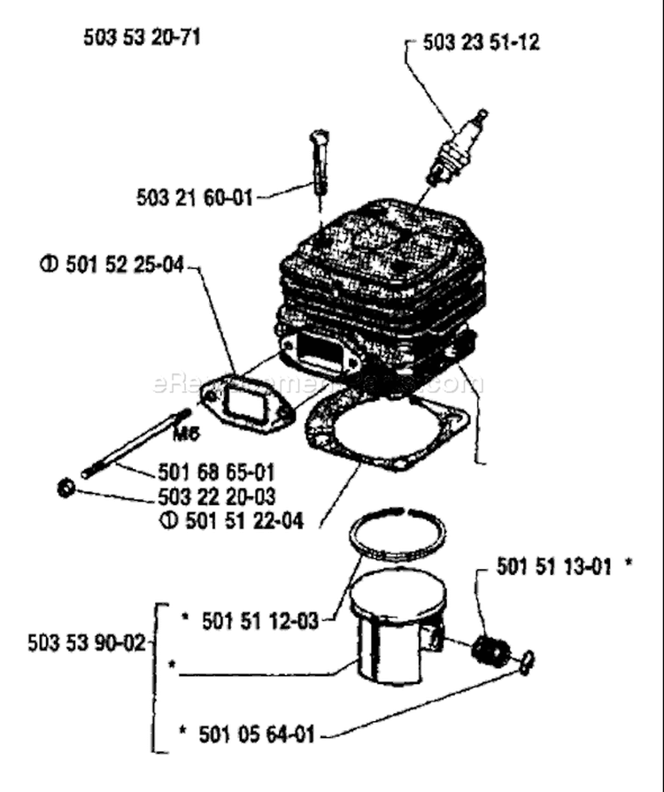 Page I Diagram and Parts List for 61 1988-06 Husqvarna Chainsaw