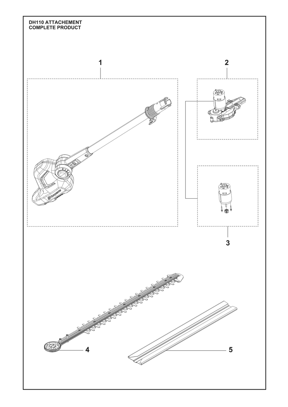 Complete Product Diagram and Parts List for DH110  Husqvarna Trimmer
