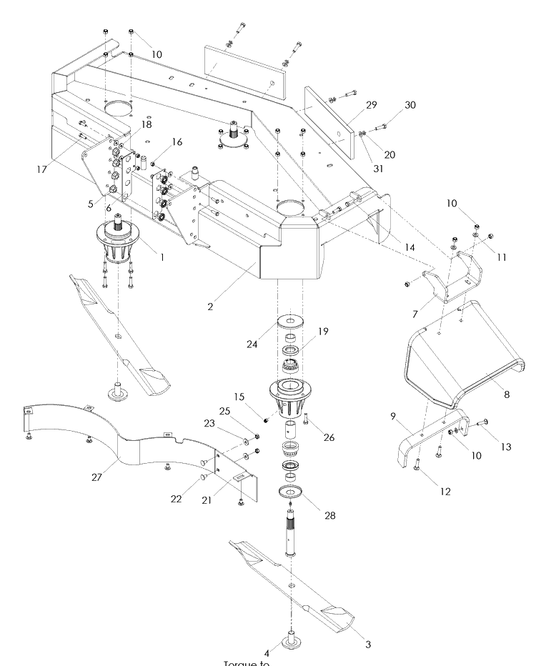 48 Inch Mower Rock 1 Diagram and Parts List for WH4817 (966947002)(2008-09) Husqvarna Lawn Mower