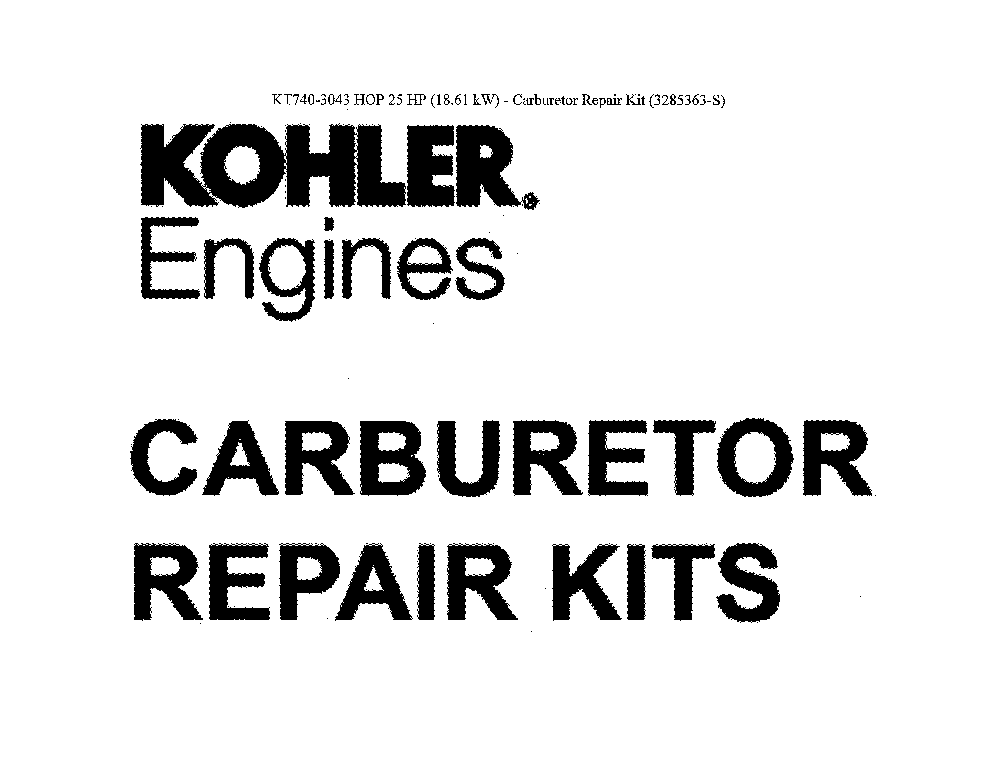 Carburetor repair kits Diagram and Parts List for 96043028100  Husqvarna Lawn Tractor