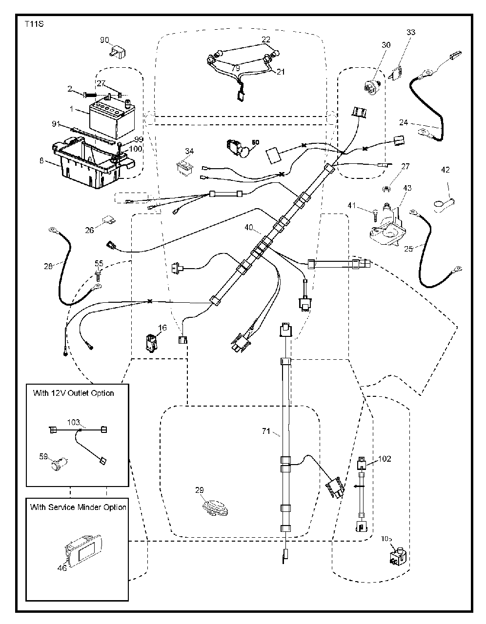 Electrical Diagram and Parts List for YTH2348 (917289570)(2012-02) Husqvarna Lawn Tractor