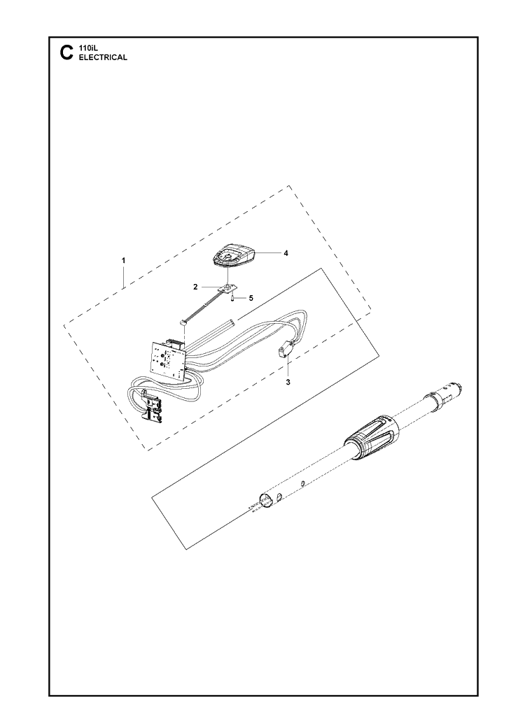Electrical Diagram and Parts List for 110IL  Husqvarna Edger