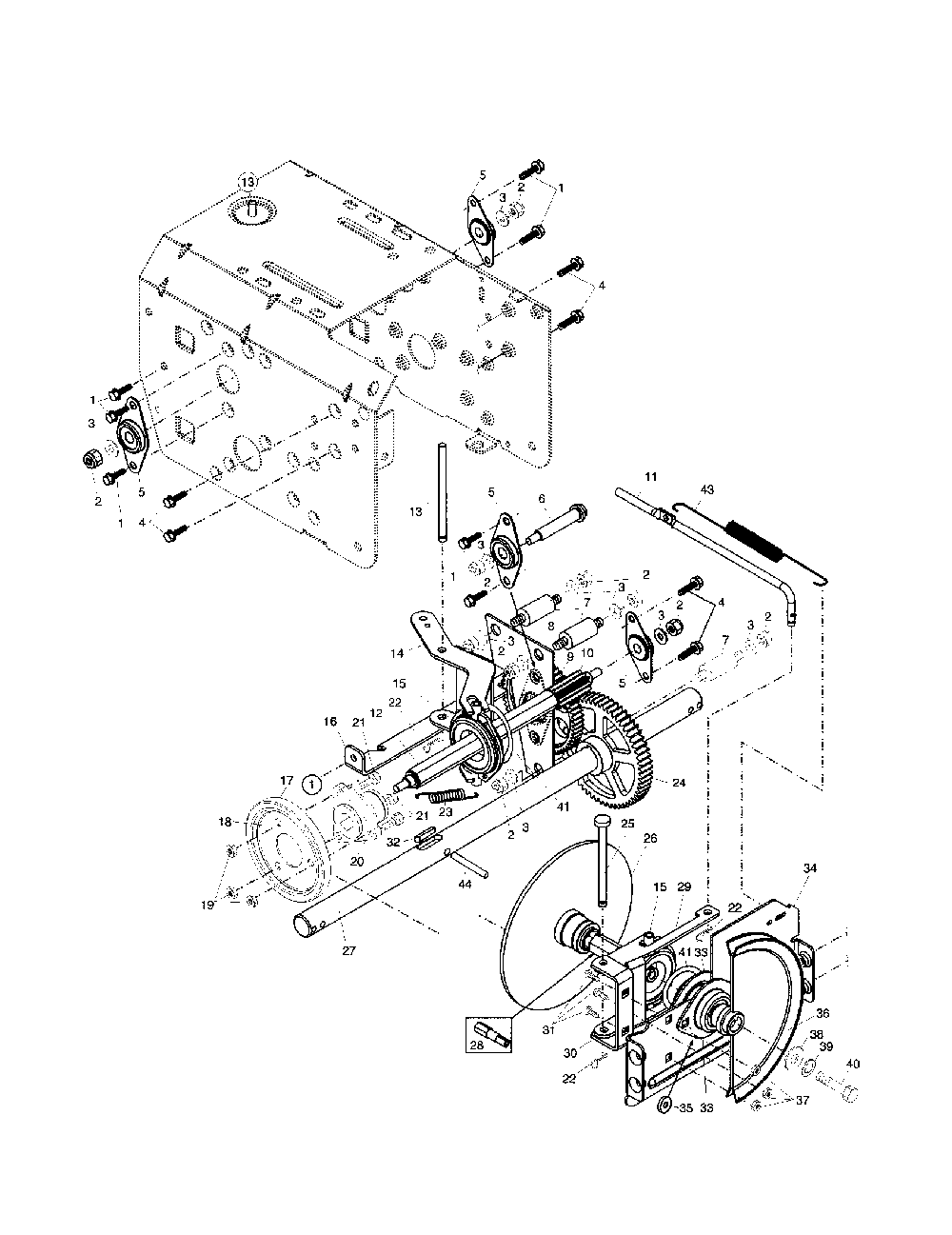 Drive Diagram and Parts List for HL524STA  Husqvarna Snow Blower