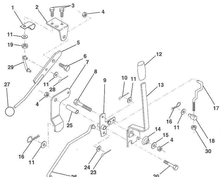 Mower Lift Diagram and Parts List for LR120 (HU1236C)(954000582)(1993-01) Husqvarna Lawn Mower