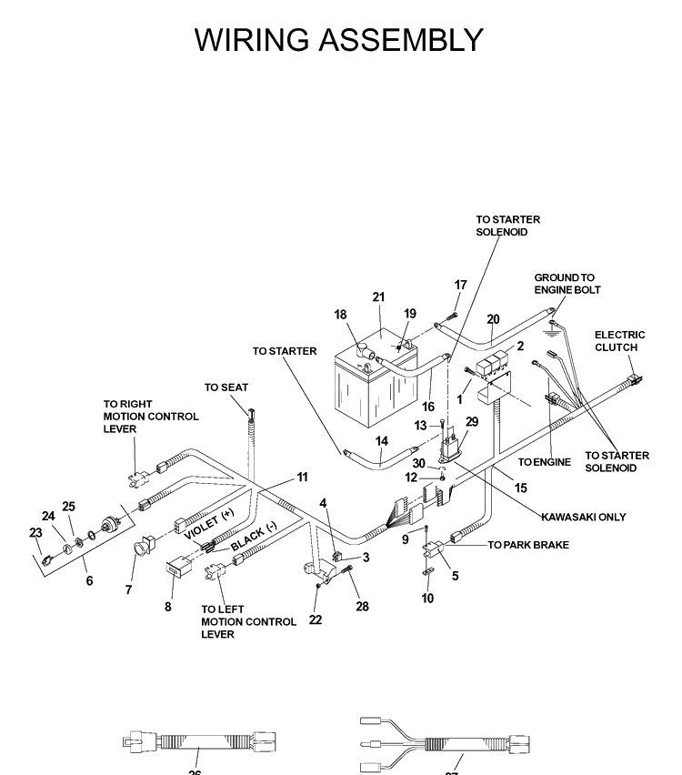 Electrical Diagram and Parts List for IZ4218 (968999204)(2004-08) Husqvarna Lawn Mower