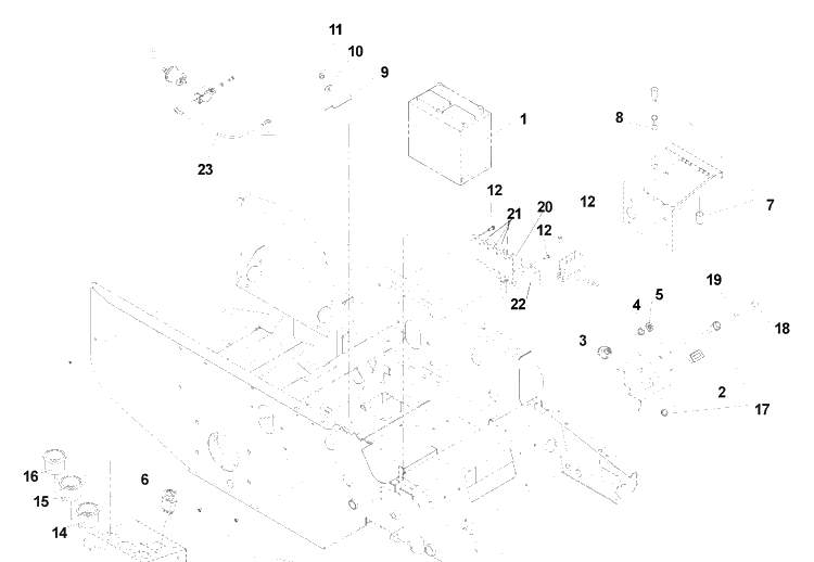 Electrical Group Diagram and Parts List for BZ6127D (968999218) (BAM) (033600000 and Up)(2004-11) Husqvarna Lawn Mower