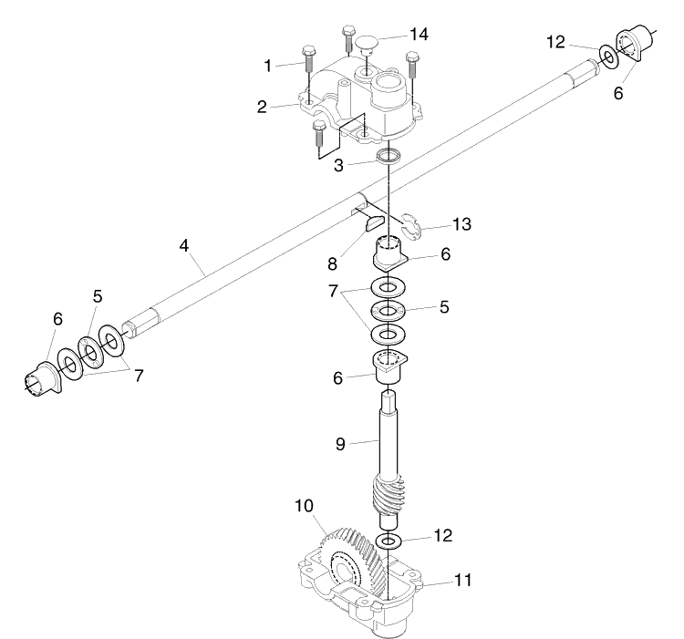 Gear Case Assembly Diagram and Parts List for 5521RSA (954223470)(2003-09) Husqvarna Lawn Mower