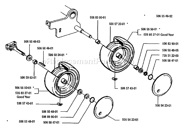 Page I Diagram and Parts List for RIDER97012S 1993-05 Husqvarna Lawn Tractor