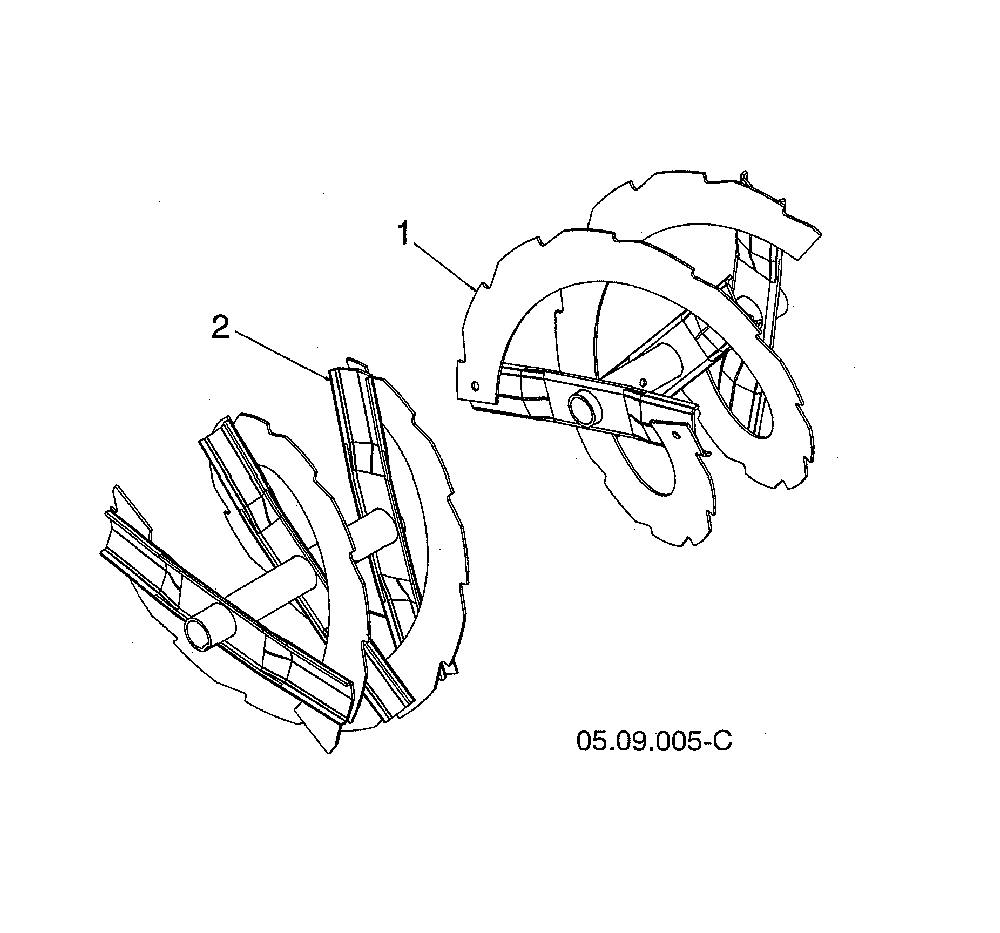 Auger weld Diagram and Parts List for 96193012204  Husqvarna Snow Blower
