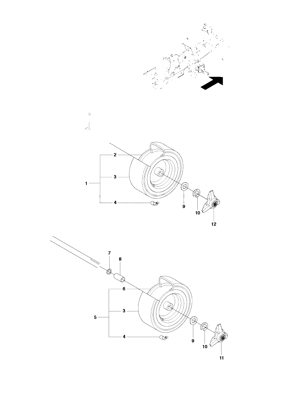 Wheels And Tires Diagram and Parts List for R15T (966414201)(2010-07) Husqvarna Lawn Tractor