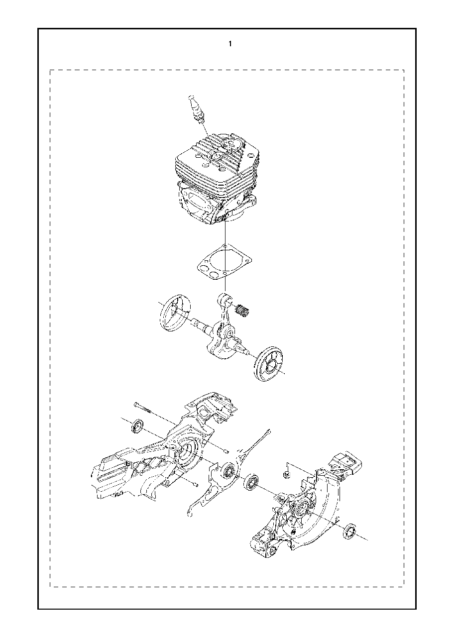 Engine Kit Diagram and Parts List for K970II 2014-02 Husqvarna Circular Saw