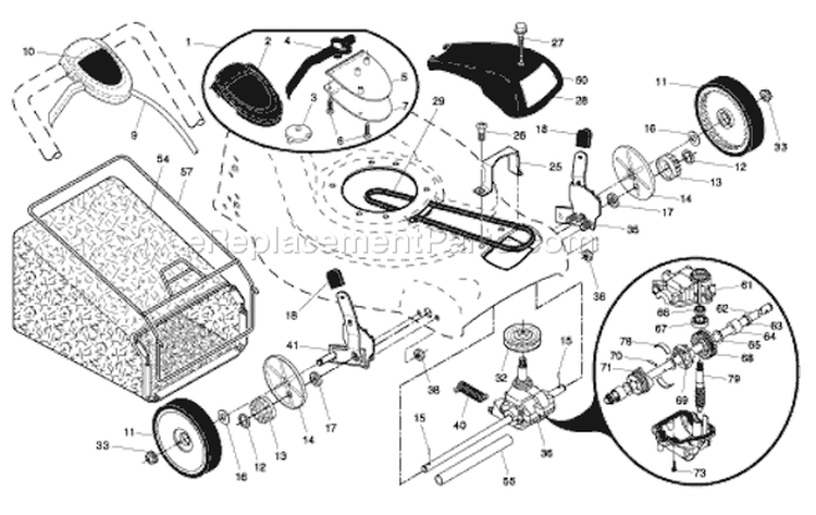 Page A Diagram and Parts List for 65021 CHV 2007-07 Husqvarna Lawn Mower