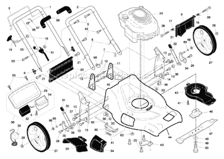Page B Diagram and Parts List for 65021 ES 96143002000 -2006-12 Husqvarna Lawn Mower