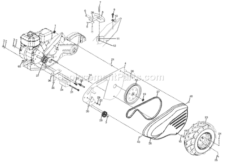 Page C Diagram and Parts List for 650RTT 650 RTT 2003-12 Husqvarna Tiller