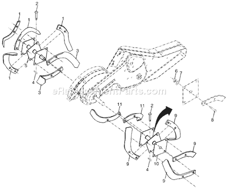 Page E Diagram and Parts List for 650RTT 650 RTT 2003-12 Husqvarna Tiller