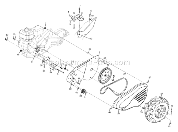 Page C Diagram and Parts List for 650RTT 650 RTT 96093000200 -2005-08 Husqvarna Tiller