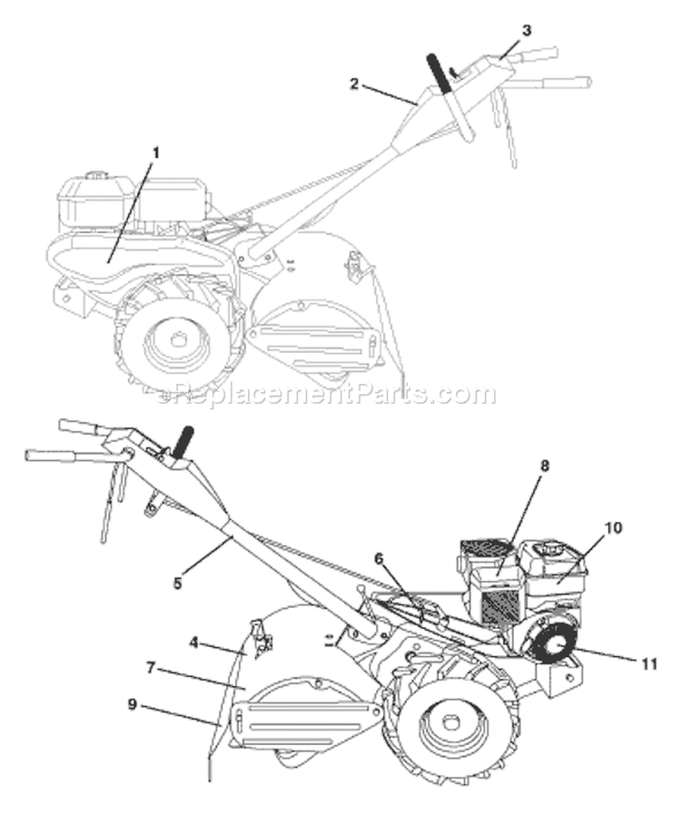 Page A Diagram and Parts List for 650RTT 650 RTT 9609300201 -2006-12 Husqvarna Tiller