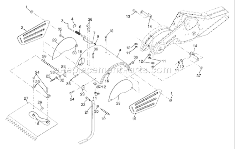 Page F Diagram and Parts List for 650RTT 650 RTT 9609300201 -2006-12 Husqvarna Tiller