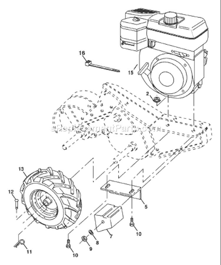 Page D Diagram and Parts List for 650 RTT A 954329172 -2003-01 Husqvarna Tiller