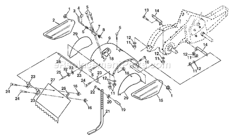 Page F Diagram and Parts List for 650 RTT A 954329172 -2003-01 Husqvarna Tiller