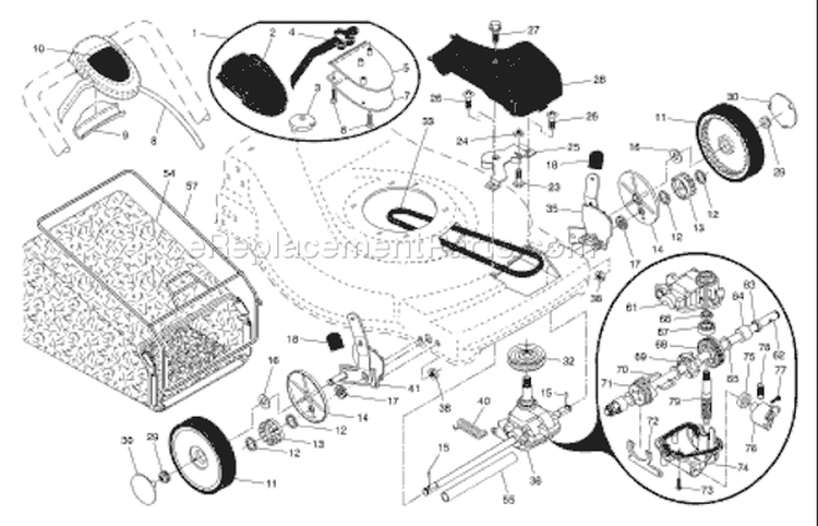 Page A Diagram and Parts List for 6522SH 6522 SH 96143000901 -2005-02 Husqvarna Lawn Mower