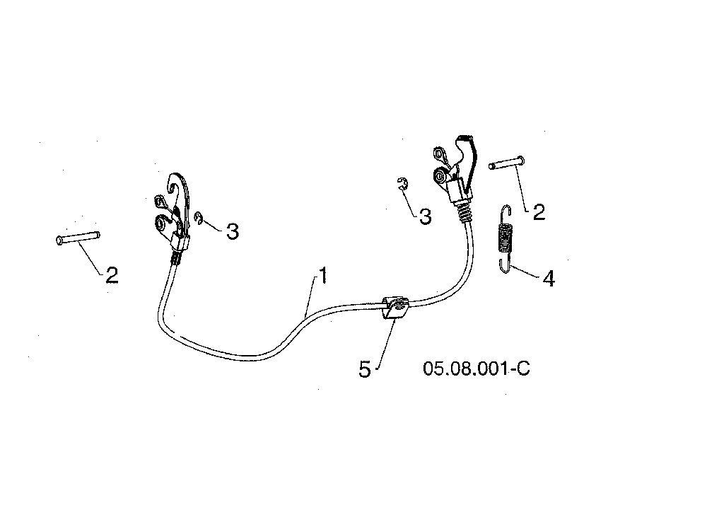 Interlock cable Diagram and Parts List for 96193009703  Husqvarna Snow Blower