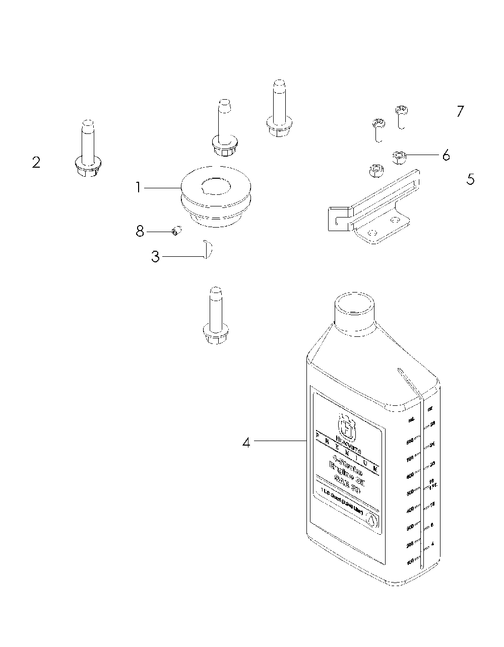 Engine Plate Diagram and Parts List for W21SBKC968999640 2007-03 Husqvarna Lawn Mower