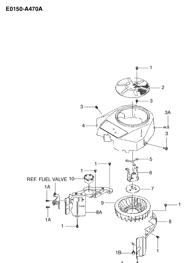 Fan Diagram and Parts List for FH430V 2003-06 Husqvarna Engine