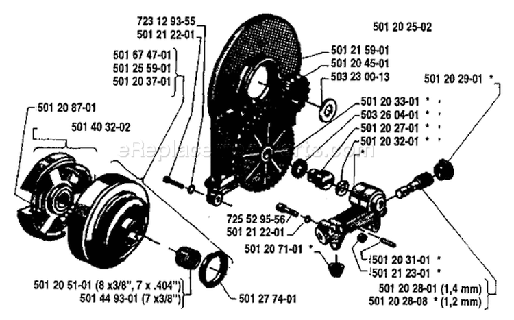 Page I Diagram and Parts List for 65 1981-10 Husqvarna Chainsaw