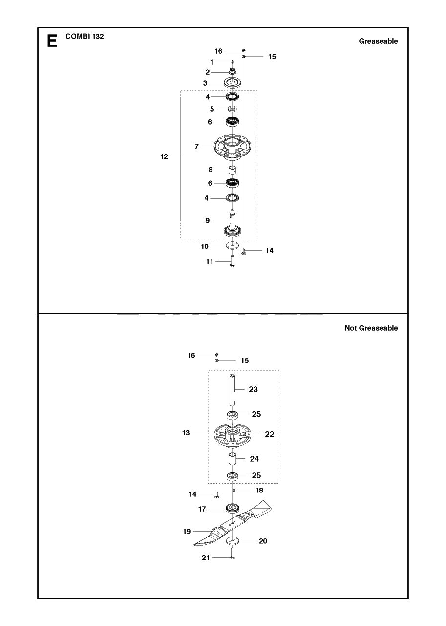 52-Inch/132cm Cutting Deck 3 Diagram and Parts List for C132 (961019501)(2012) Husqvarna Lawn Tractor Accessories