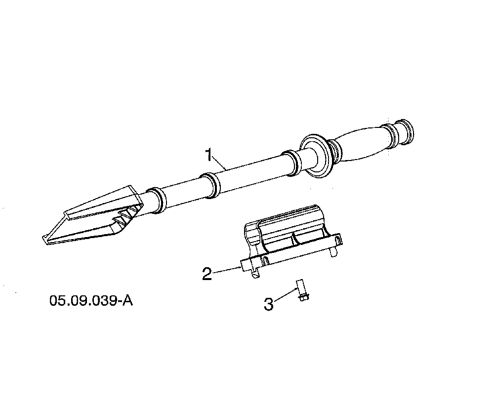 Cleanout tool Diagram and Parts List for 96193009705  Husqvarna Snow Blower