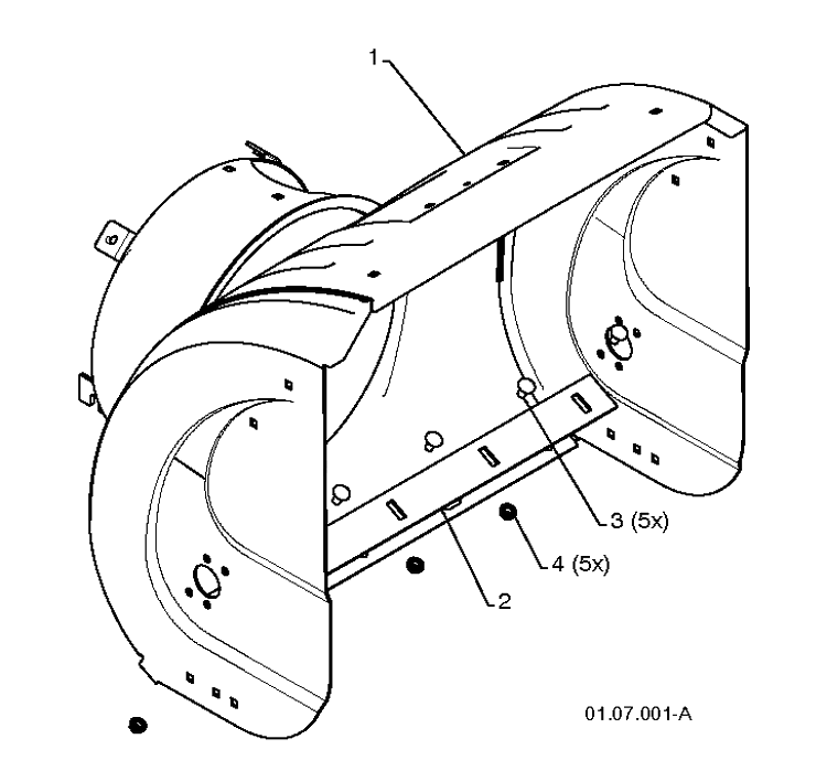 Auger Housing Impeller 3 Diagram and Parts List for 5524ST (96191001612)(2012-08) Husqvarna Snow Blower