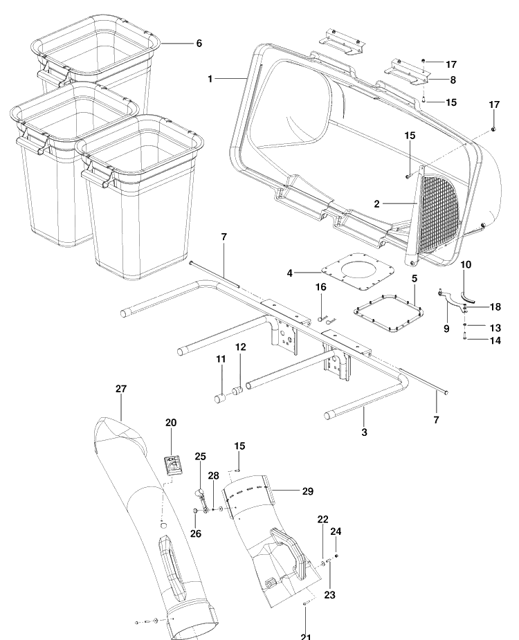 Repair Parts 1 Diagram and Parts List for H348F (966529202-966046001-966529102-960730019)(2010-02) Husqvarna Lawn Tractor Accessories