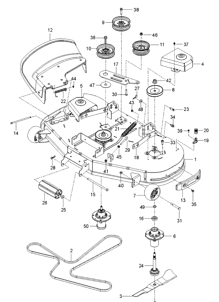 Mower Deck / Cutting Deck Diagram and Parts List for Z248F (96795390300)(2018-10) Husqvarna Lawn Mower