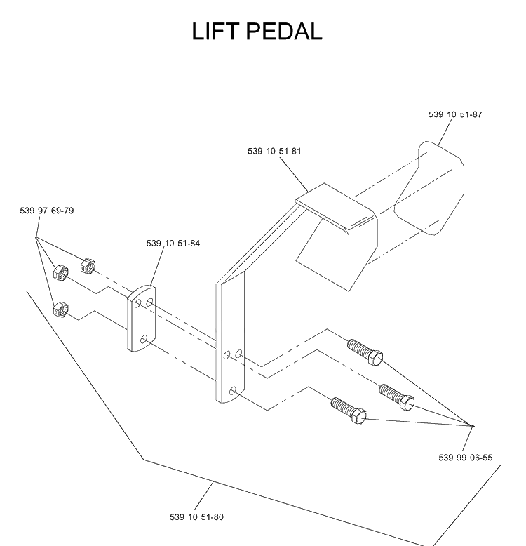 Pedals Diagram and Parts List for IZ5223T (968999257)(2005-08) Husqvarna Lawn Mower