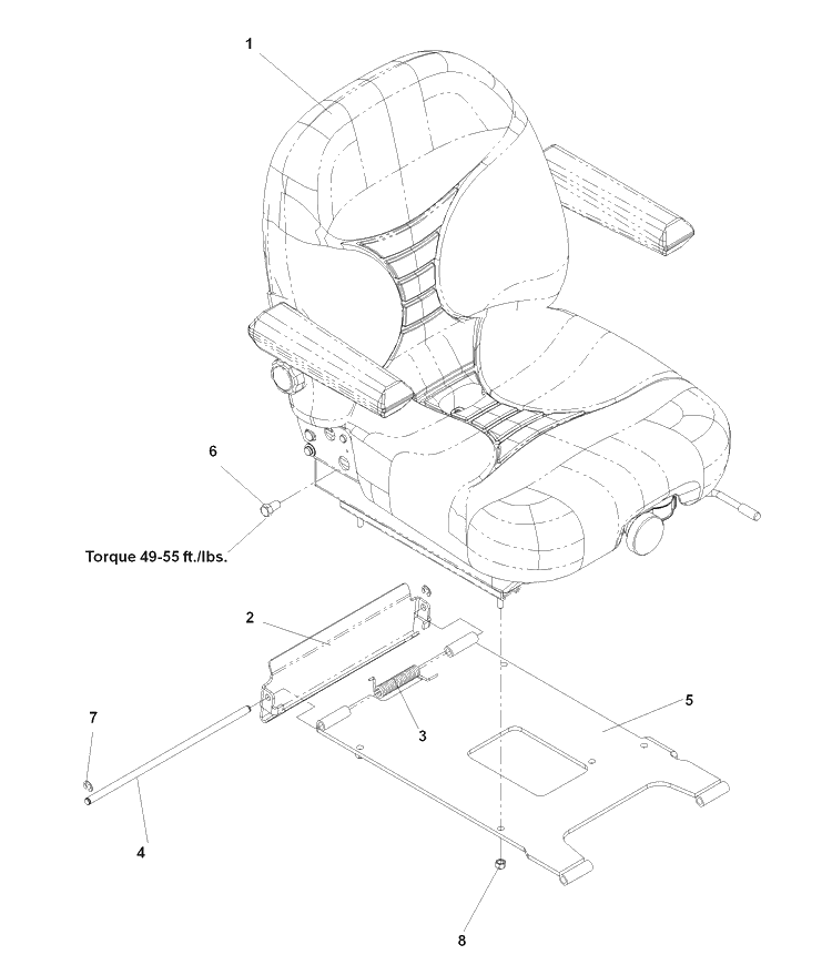 Seats Diagram and Parts List for IZ5225TXPKOA (968999307)(2007-04) Husqvarna Lawn Mower